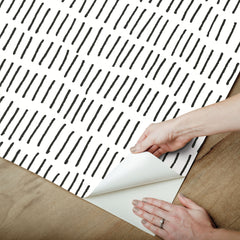 Tick Mark Peel and Stick Wallpaper - how to peel
