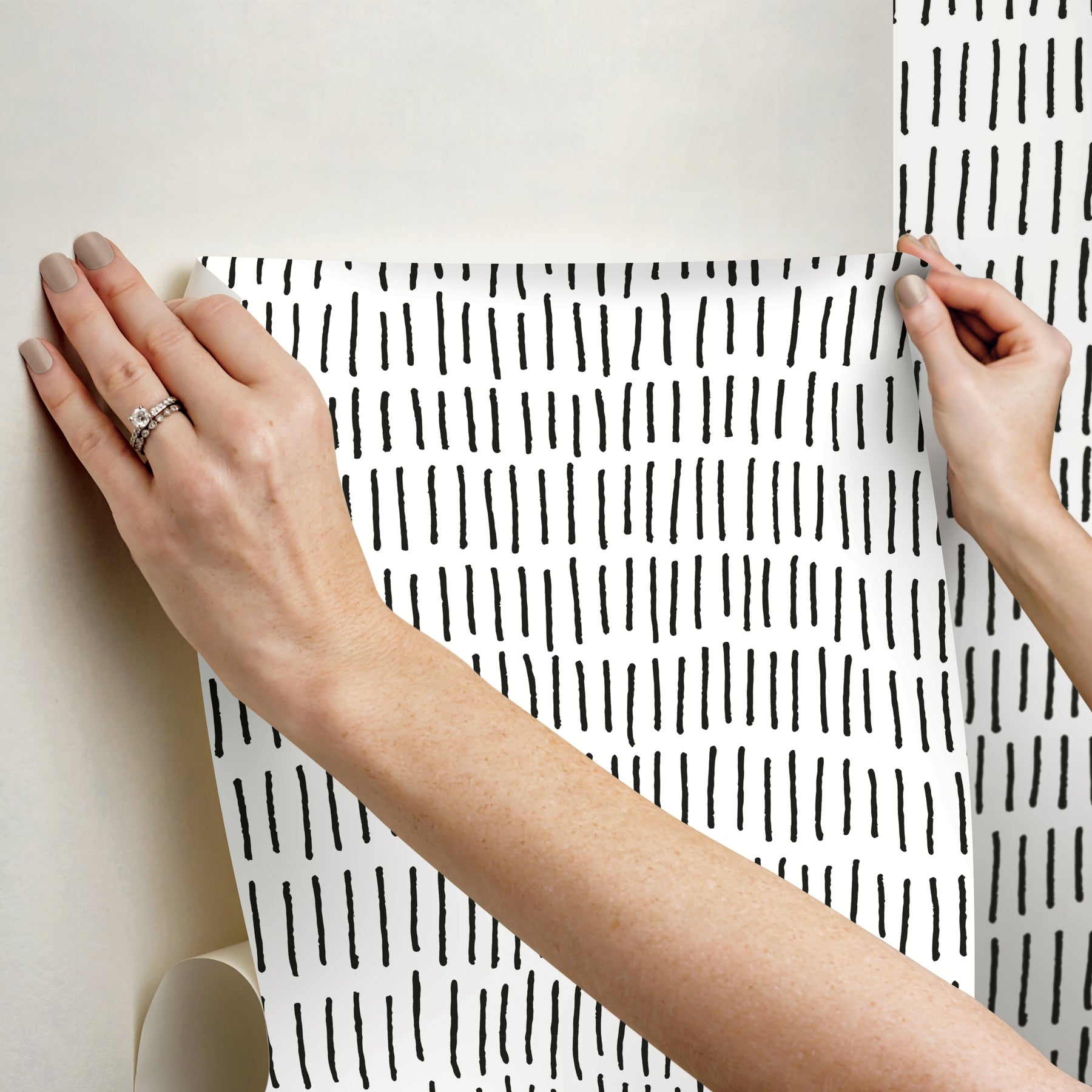 Tick Mark Peel and Stick Wallpaper - how to stick