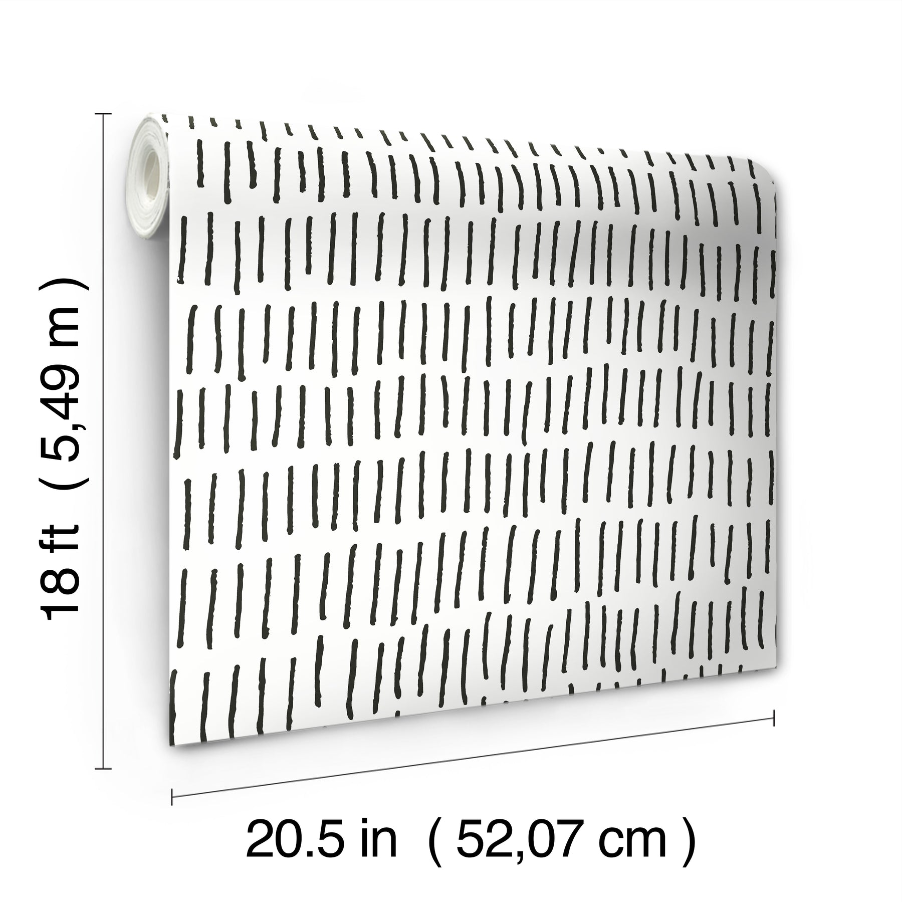 Tick Mark Peel and Stick Wallpaper - dimensions