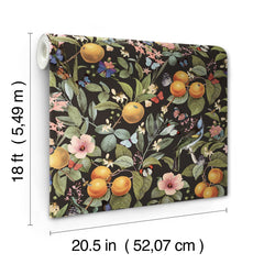 Citrus Peel and Stick Wallpaper - dimensions