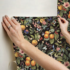 Citrus Peel and Stick Wallpaper - how to stick