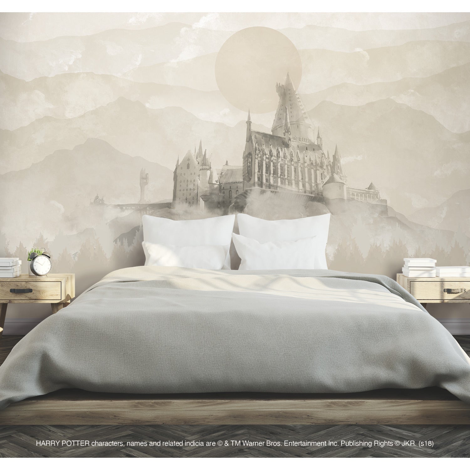 Harry Potter Hogwarts Castle P&S Wall Murals in a room setting