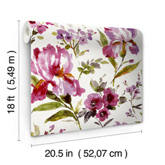 Iris Peel & Stick Wallpaper - dimensions