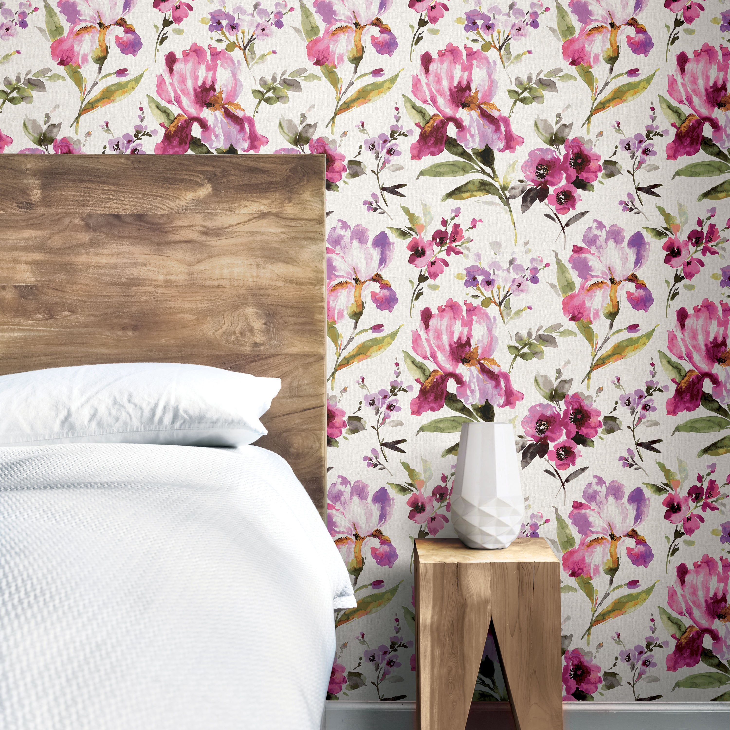 Iris Peel & Stick Wallpaper in a room setting