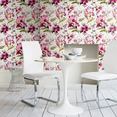 Iris Peel & Stick Wallpaper in a room setting