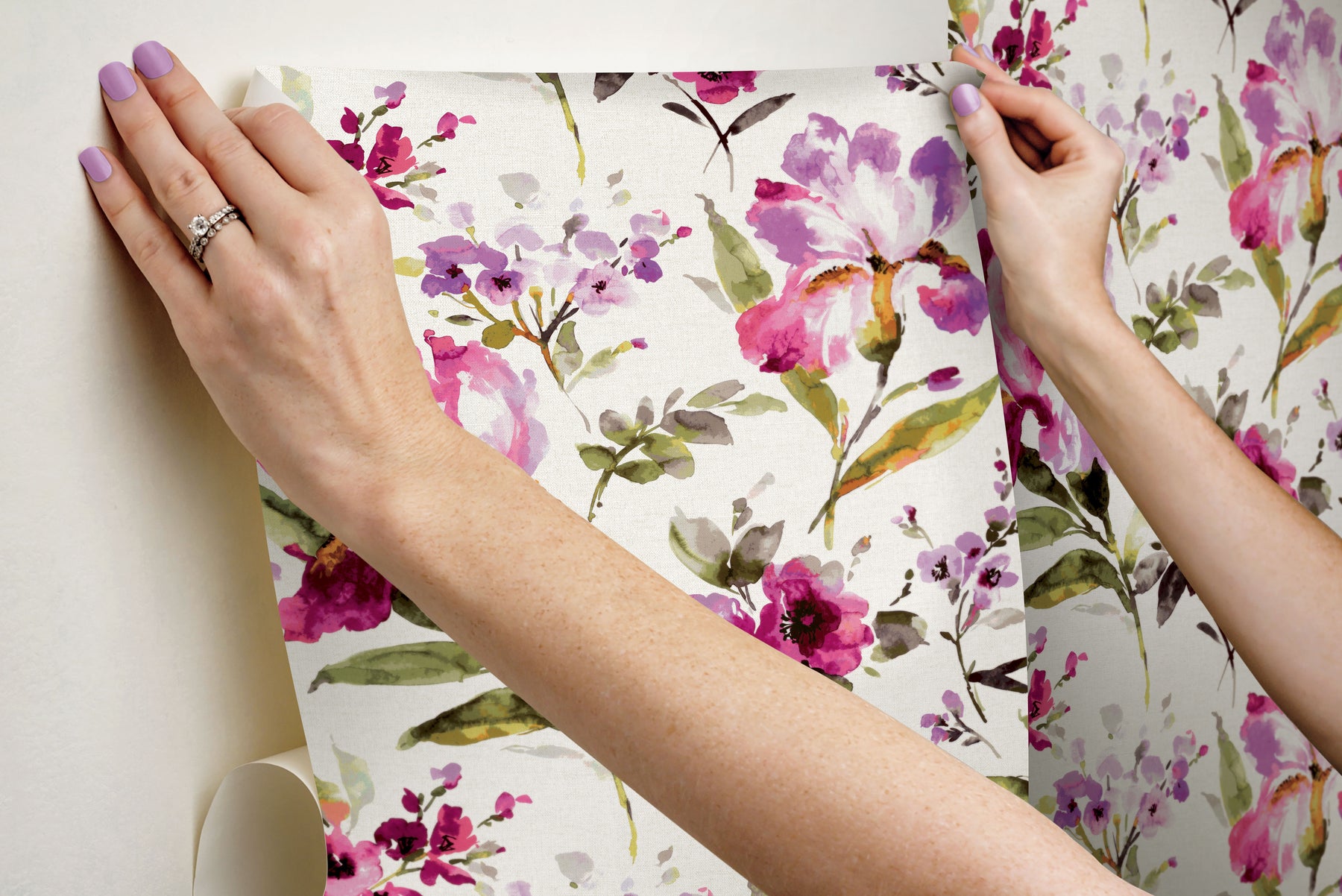 Iris Peel & Stick Wallpaper - how to stick