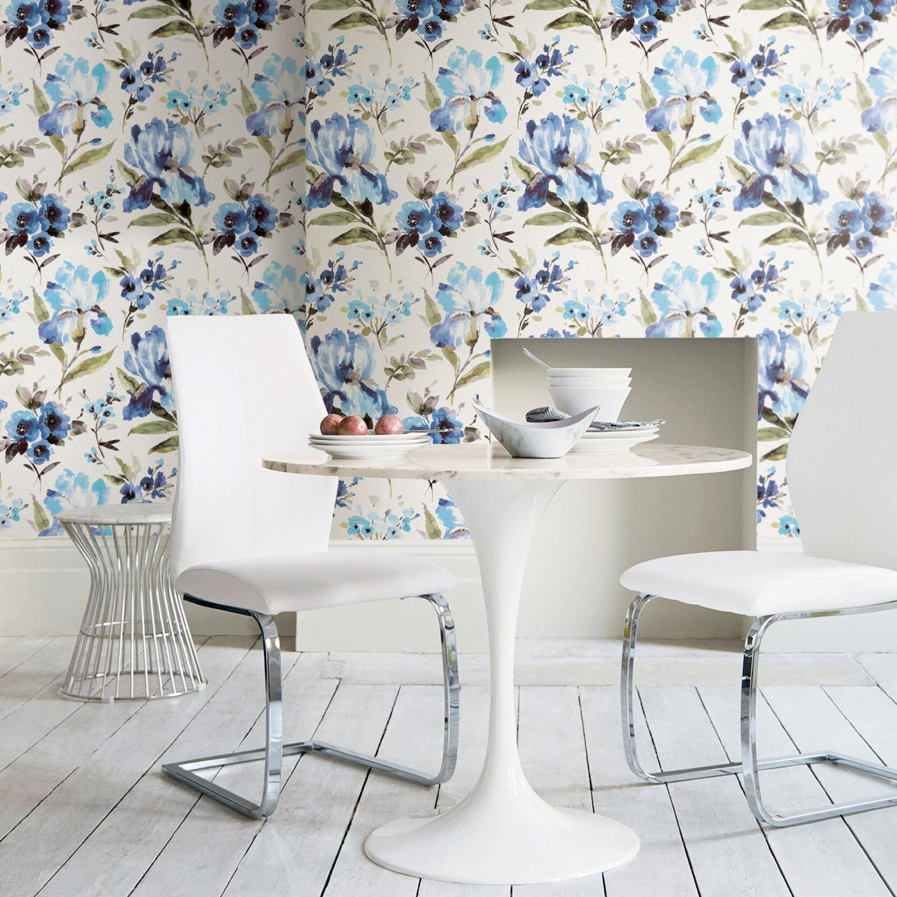 Iris Peel & Stick Wallpaper in a room setting