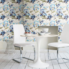 Iris Peel & Stick Wallpaper in a room setting