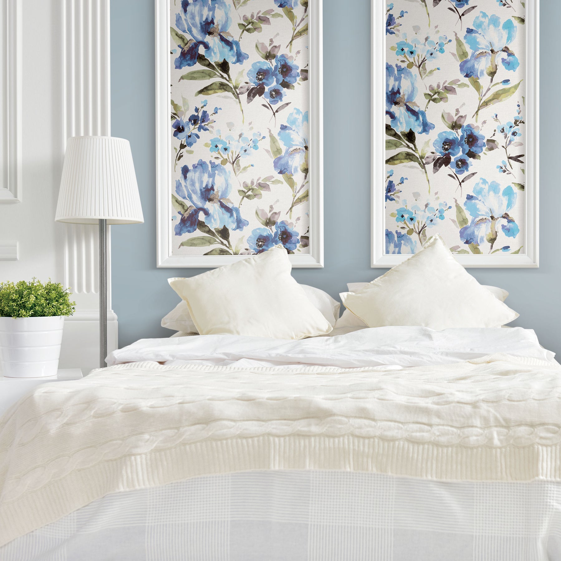 Iris Peel & Stick Wallpaper in a room setting