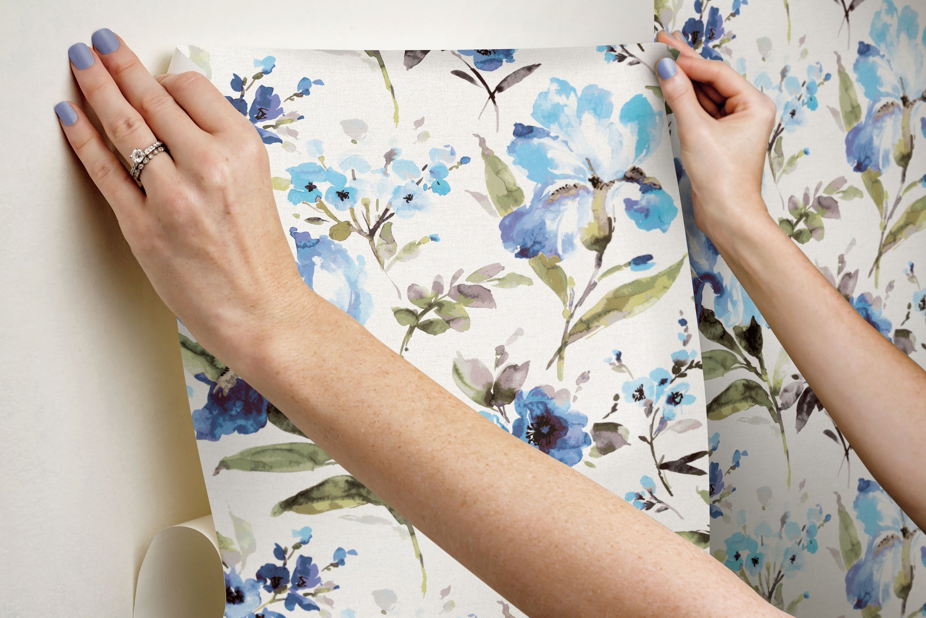 Iris Peel & Stick Wallpaper - how to stick