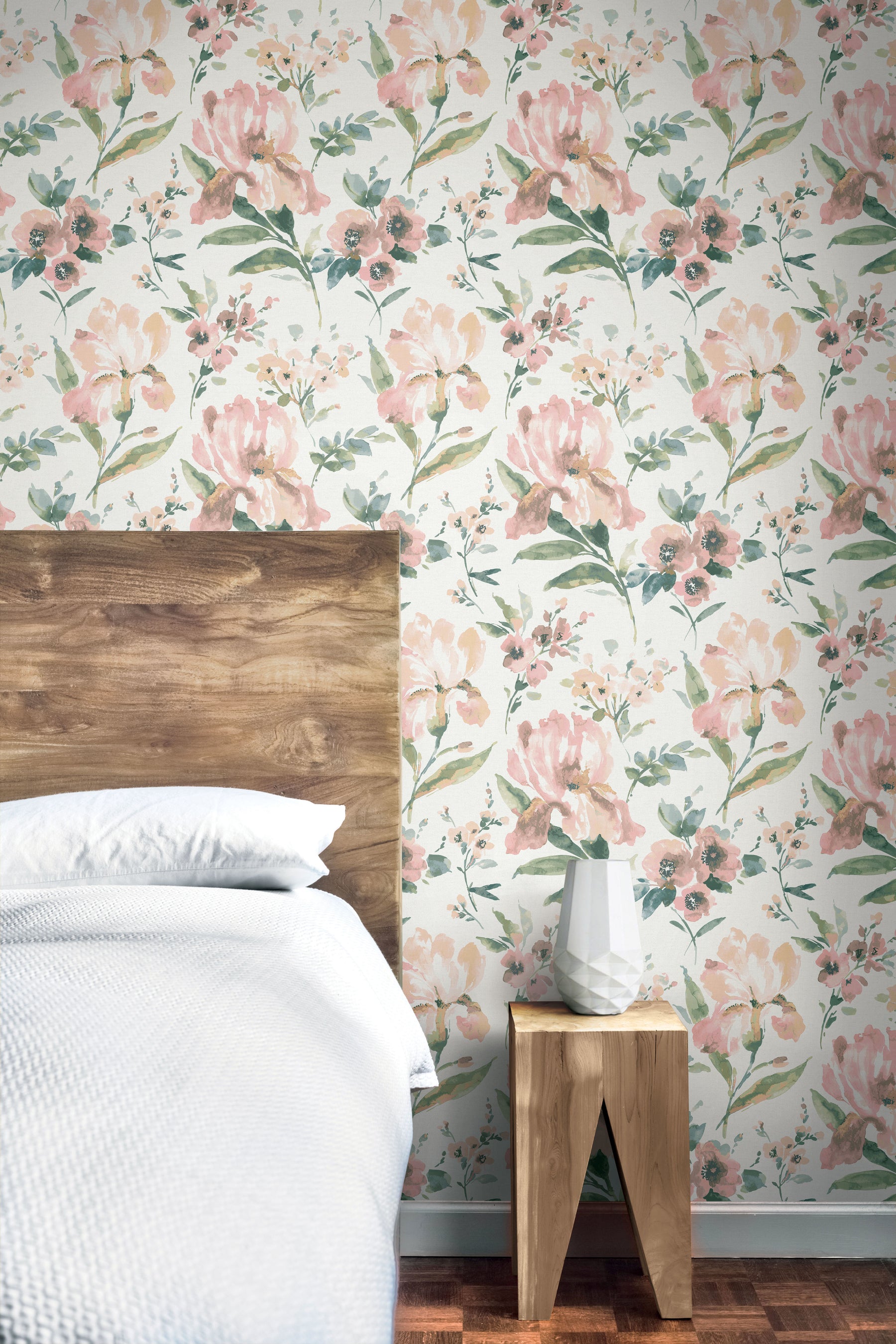 Iris Peel & Stick Wallpaper in a room setting