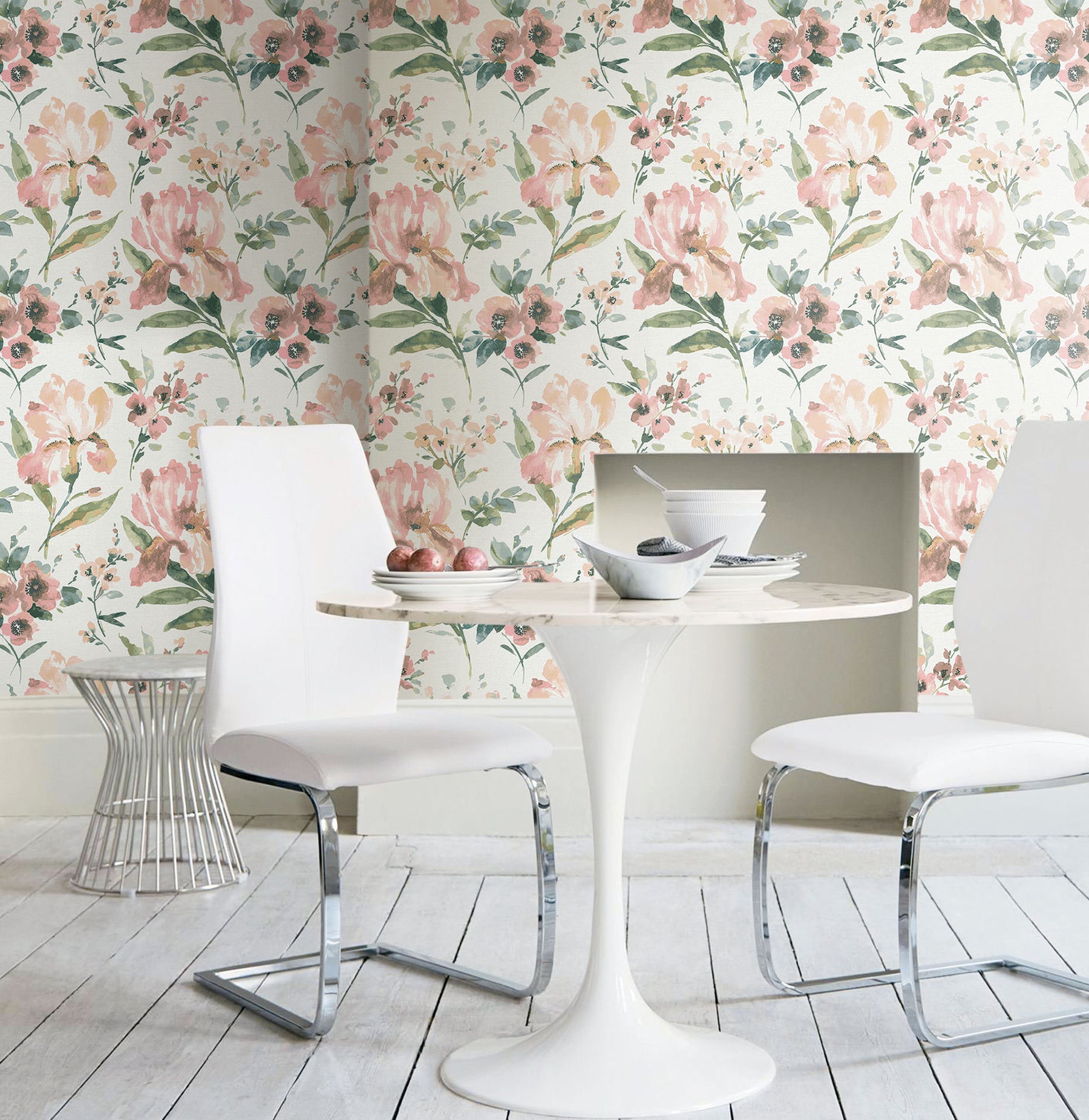 Iris Peel & Stick Wallpaper in a room setting