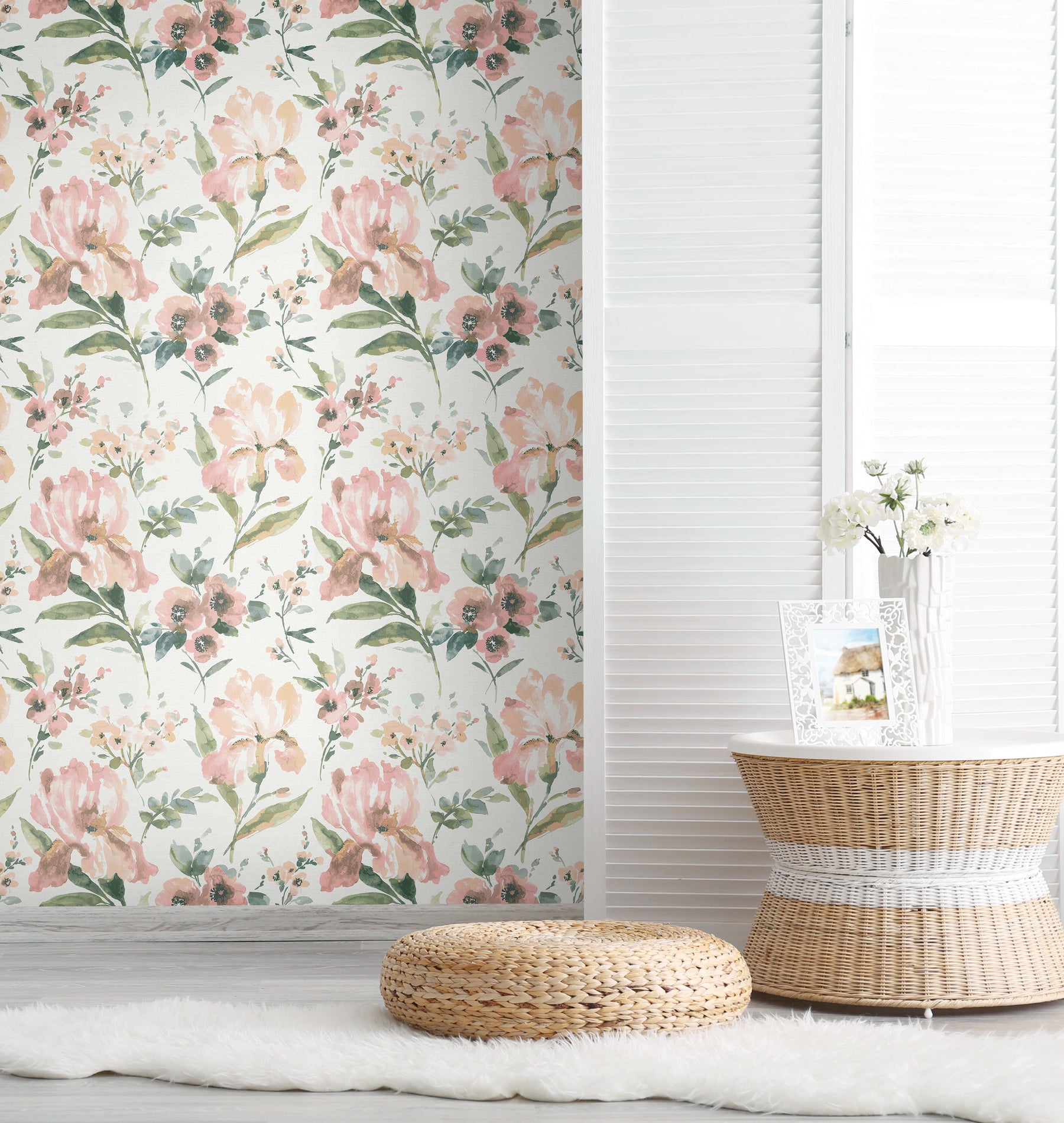 Iris Peel & Stick Wallpaper in a room setting