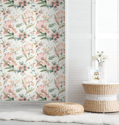 Iris Peel & Stick Wallpaper in a room setting