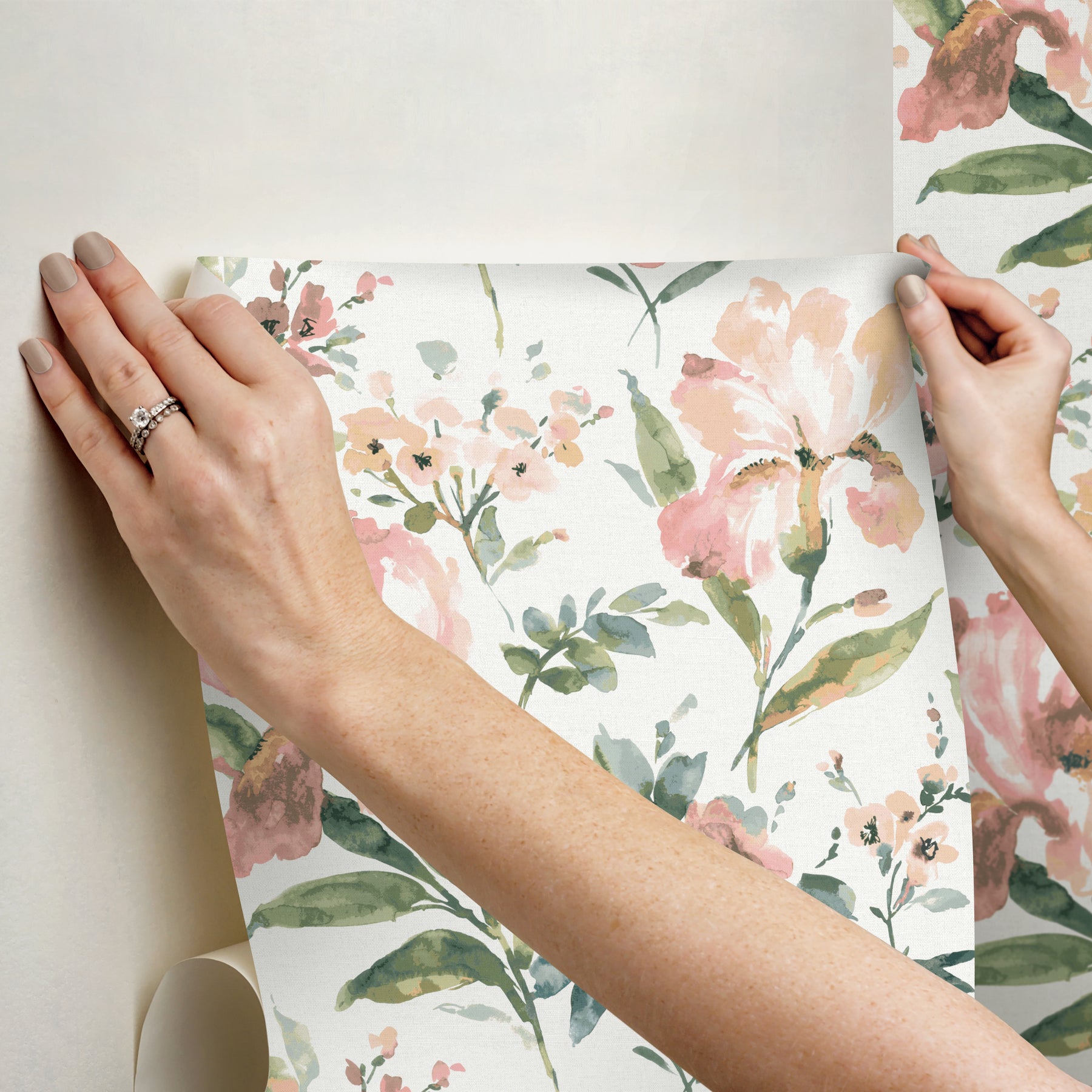 Iris Peel & Stick Wallpaper - how to stick