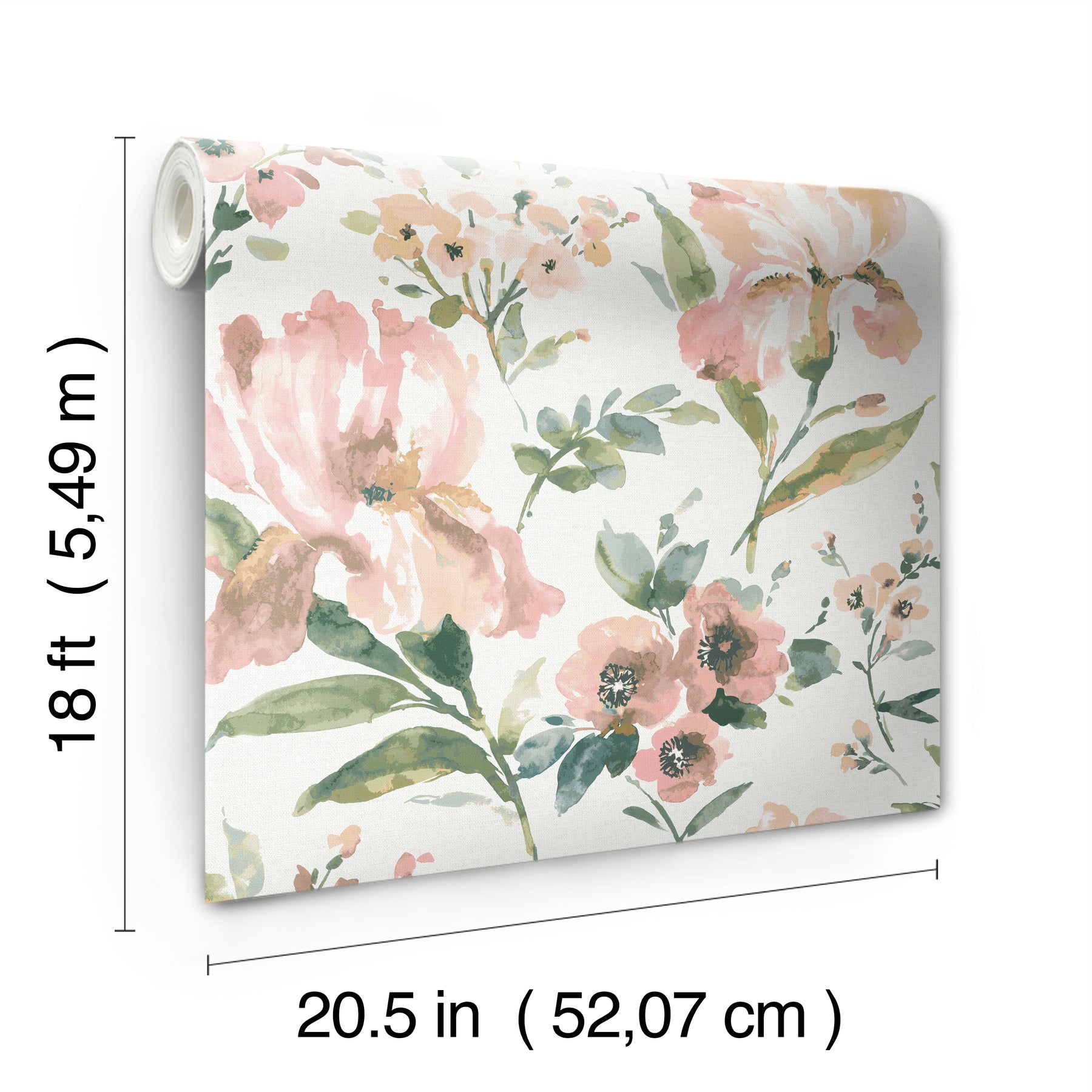 Iris Peel & Stick Wallpaper - dimensions