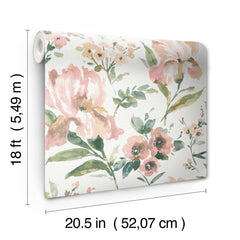 Iris Peel & Stick Wallpaper - dimensions