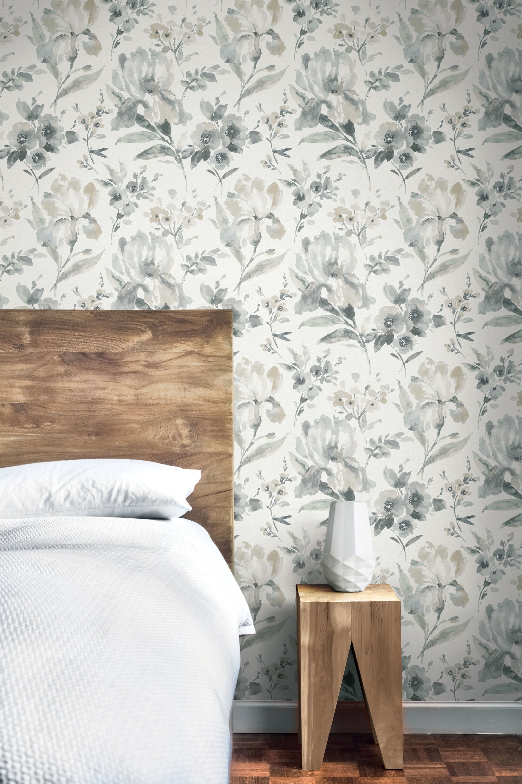 Iris Peel & Stick Wallpaper in a room setting