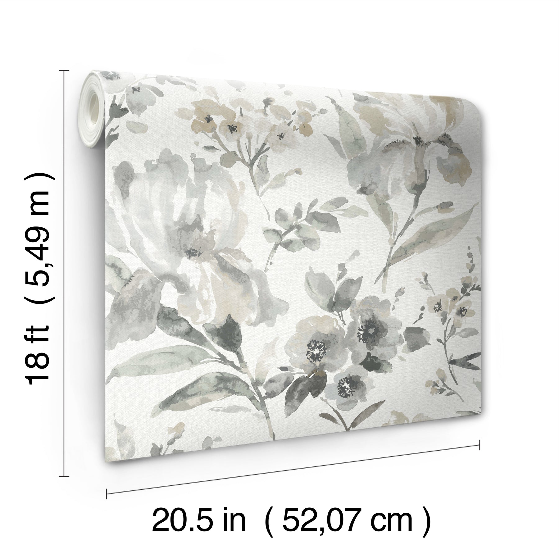 Iris Peel & Stick Wallpaper - dimensions