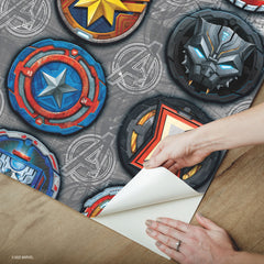 Avengers Emblems Peel and Stick Wallpaper - how to peel