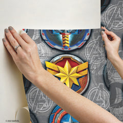 Avengers Emblems Peel and Stick Wallpaper - how to stick