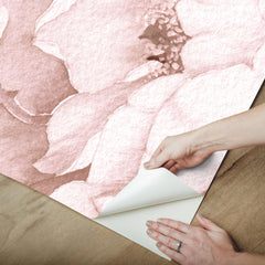 Watercolor Floral P&S Wall Murals - how to peel