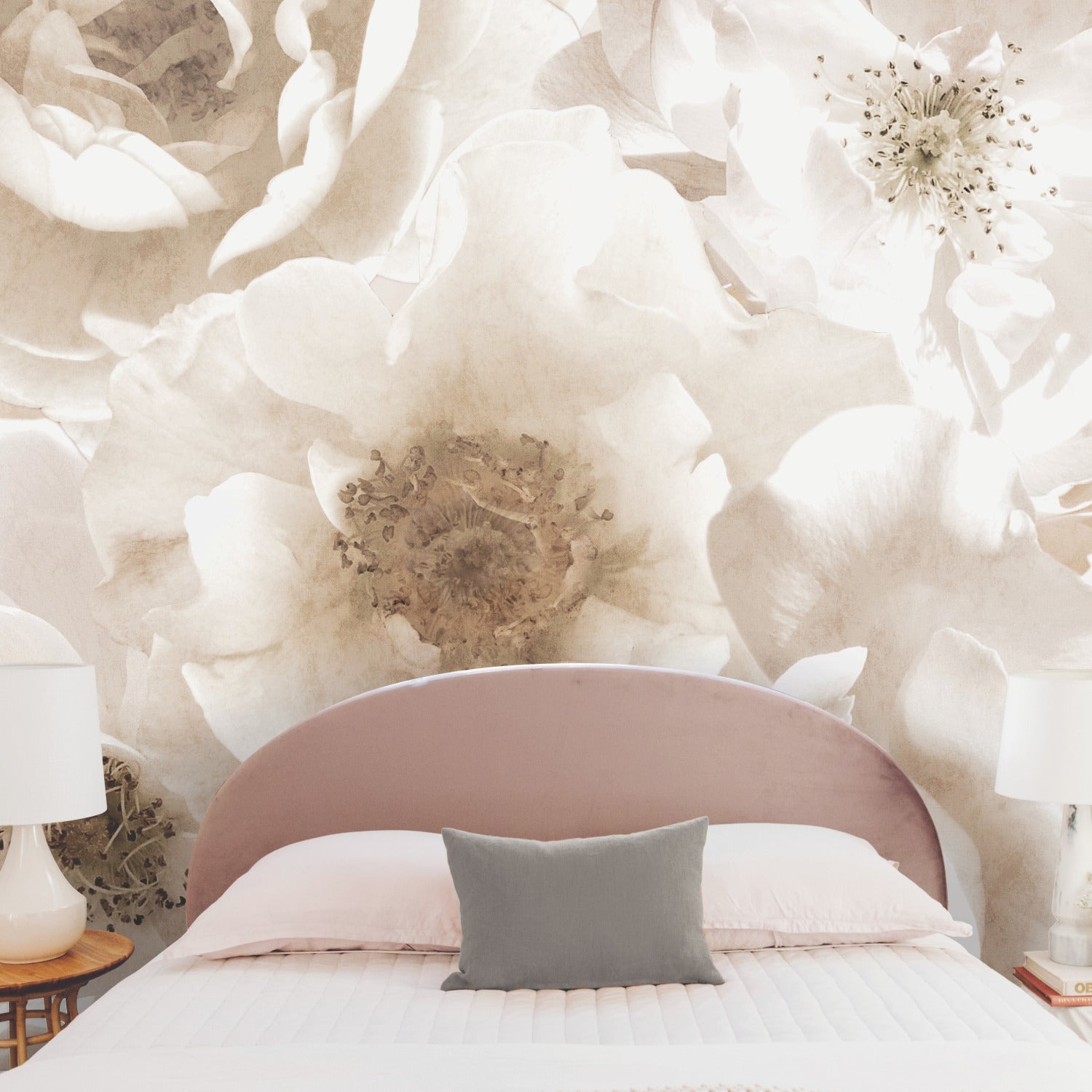 Floral P&S Wall Murals in a room setting