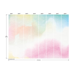 Watercolor P&S Wall Murals - dimensions