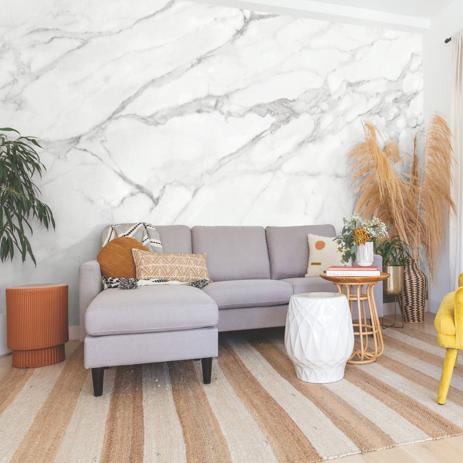 Marble P&S Wall Murals in a room setting
