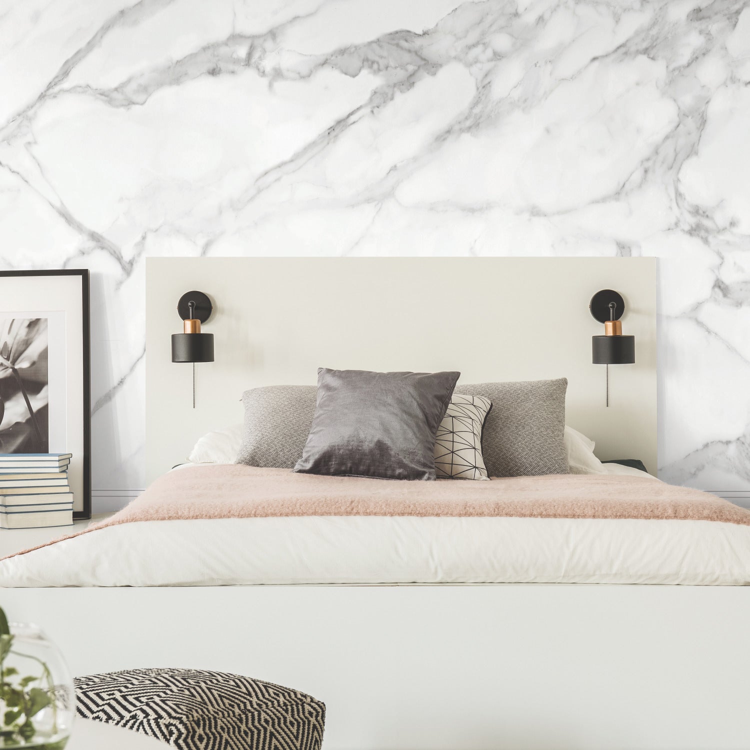 Marble P&S Wall Murals in a room setting