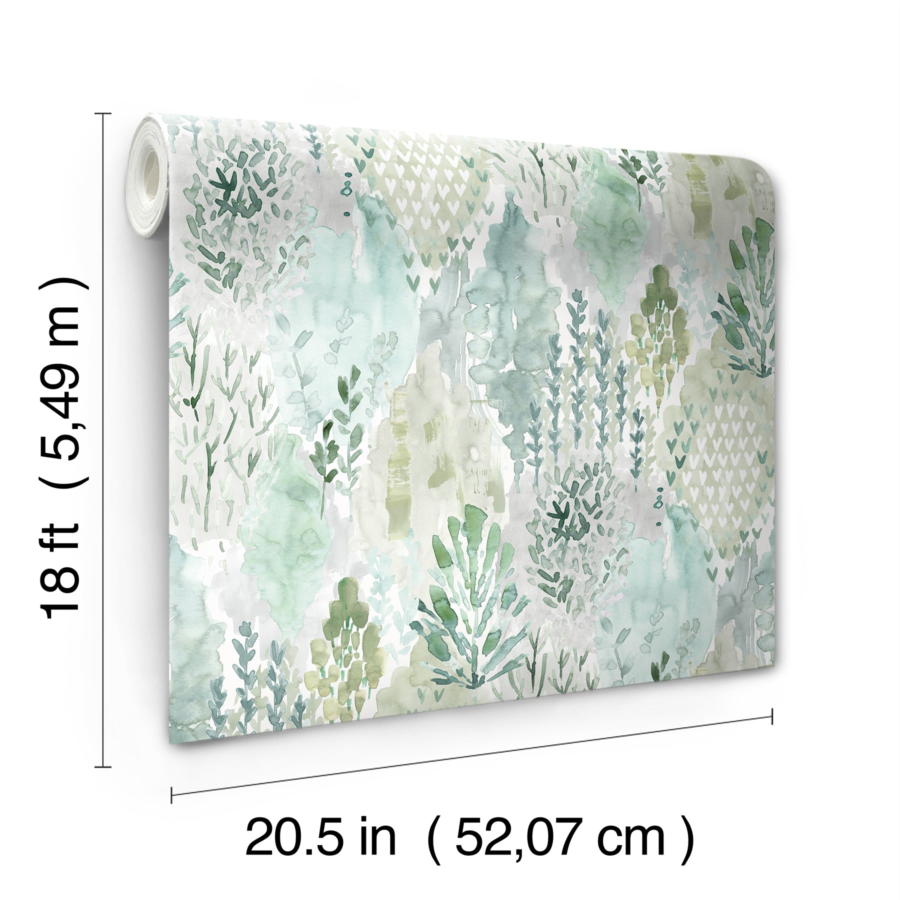 Watercolor Tree Mosaic P&S Wallpaper dimensions