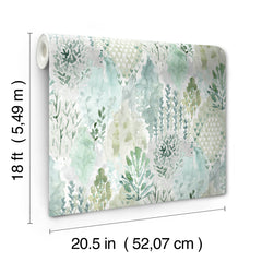 Watercolor Tree Mosaic P&S Wallpaper dimensions