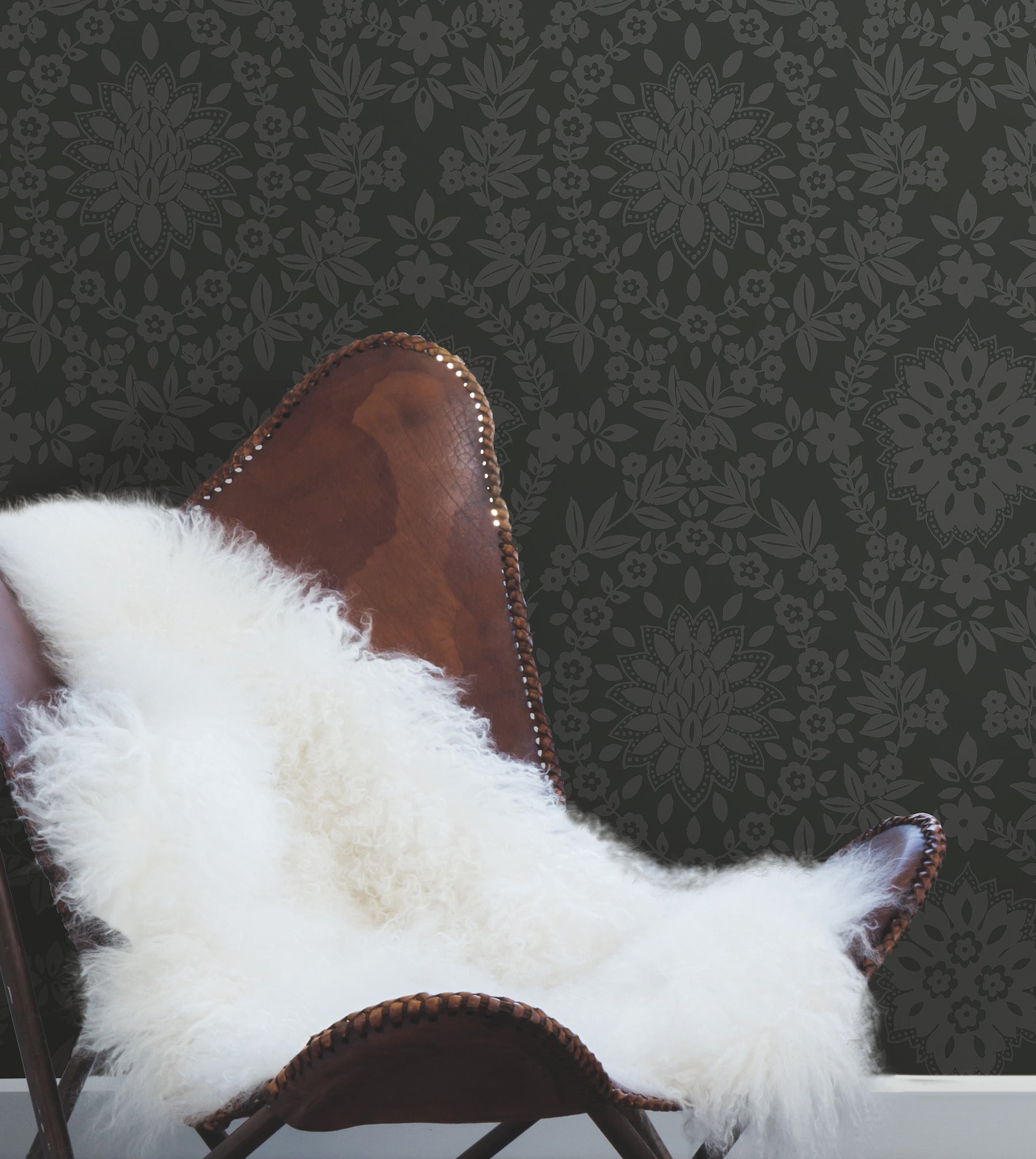Boho Baroque Damask Peel and Stick Wallpaper