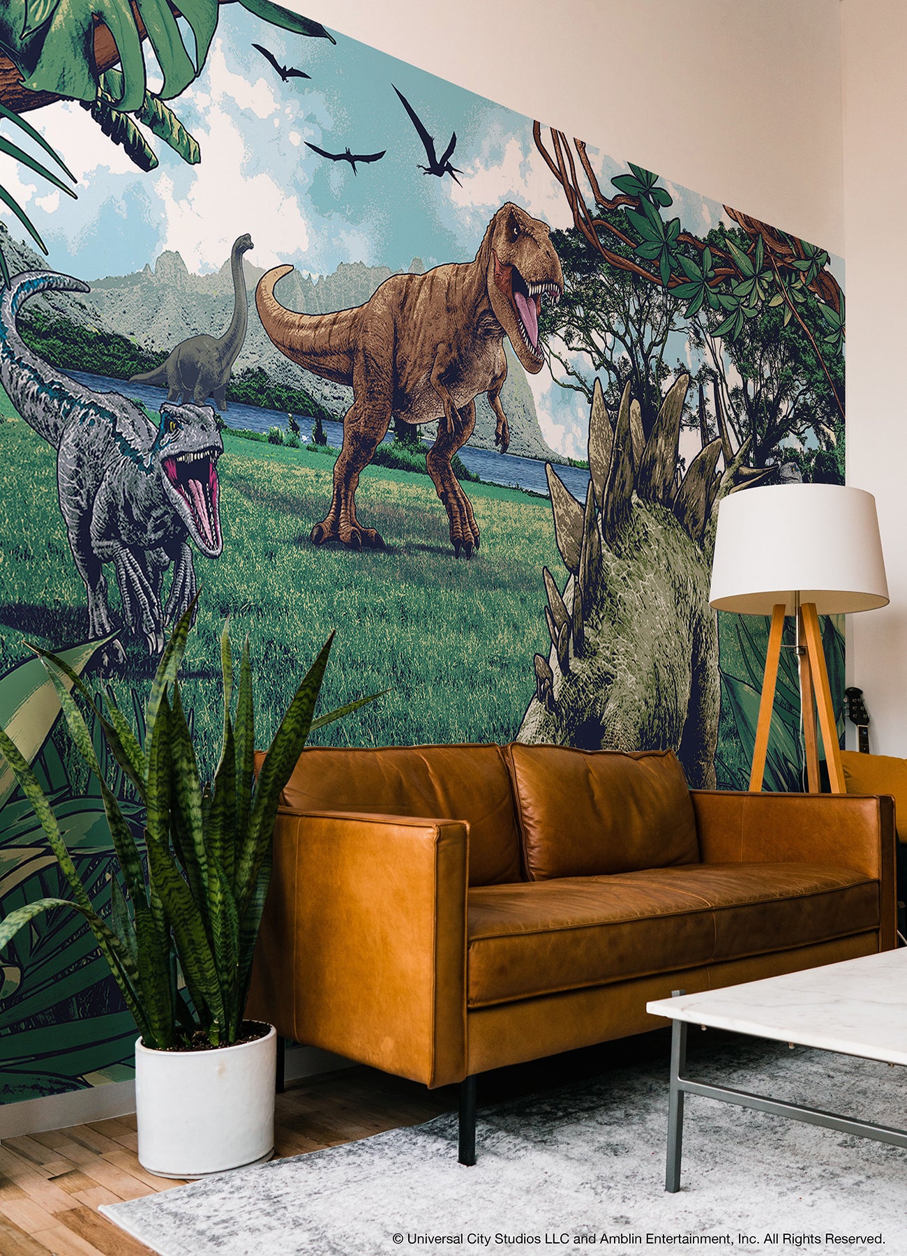 Jurassic Park P&S Wall Murals in a room setting