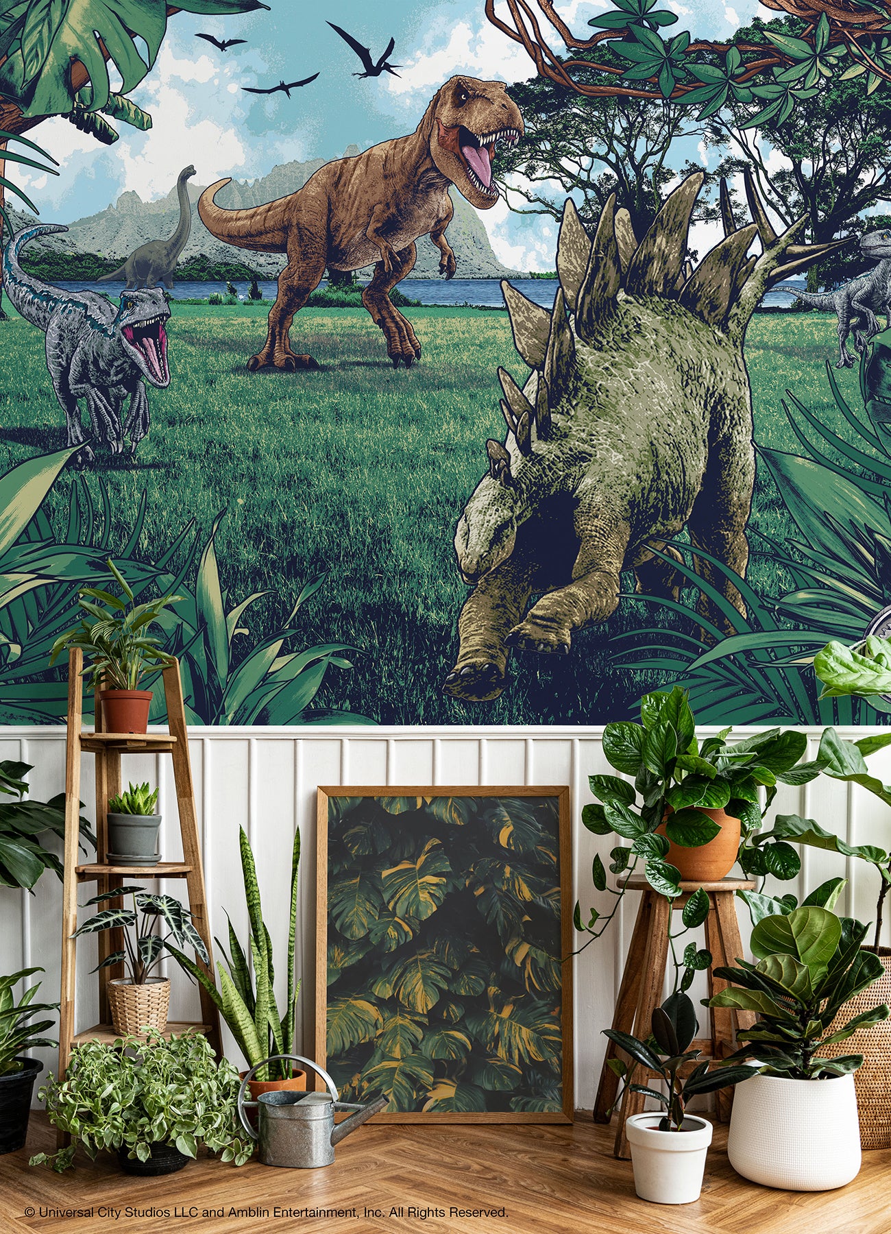 Jurassic Park P&S Wall Murals in a room setting