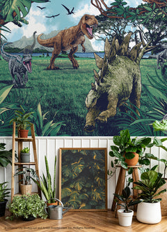 Jurassic Park P&S Wall Murals in a room setting