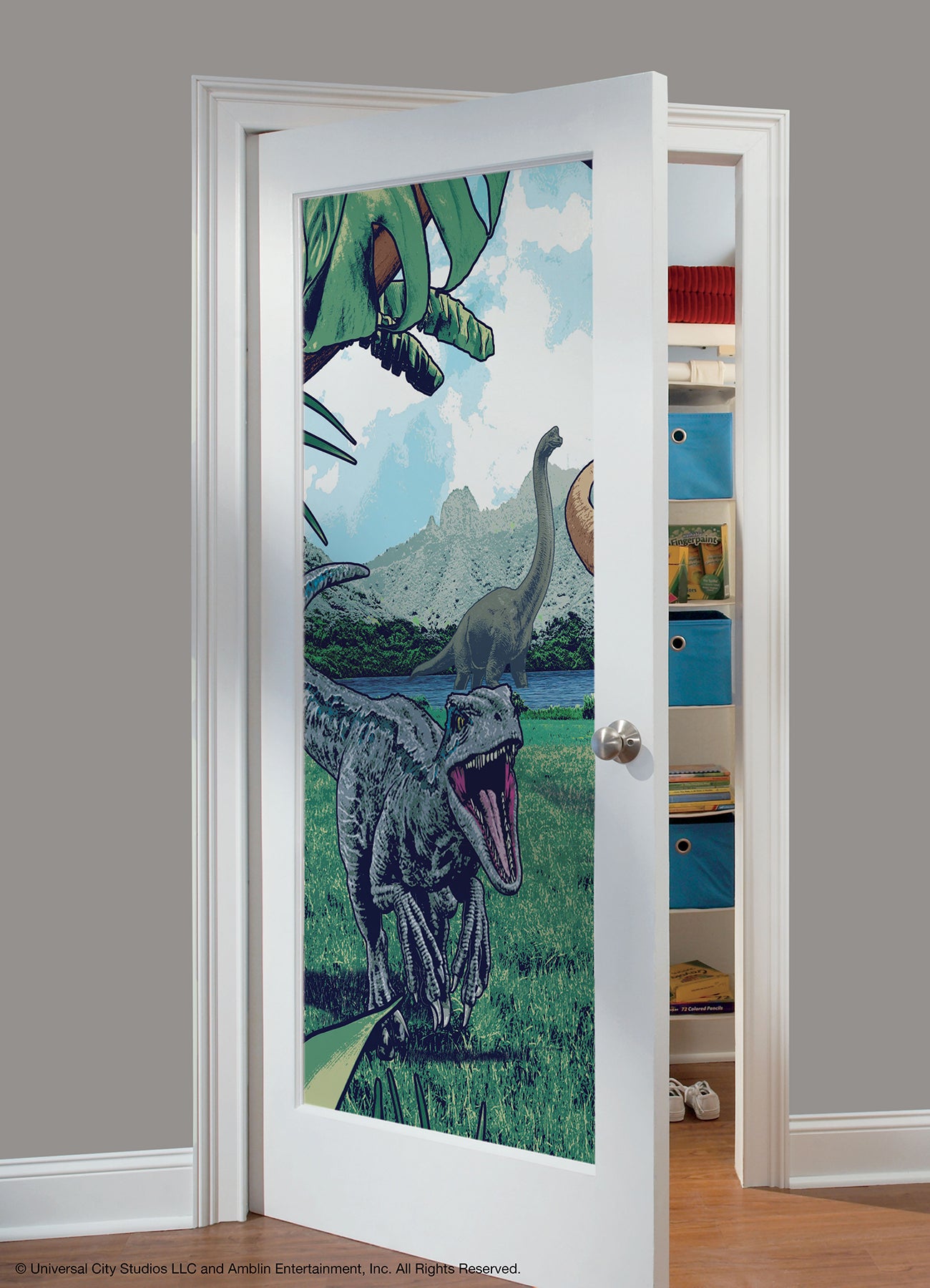 Jurassic Park P&S Wall Murals in a room setting