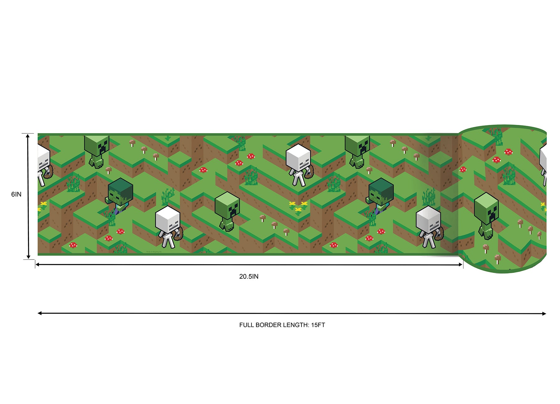 Minecraft Hillside Borders - dimensions