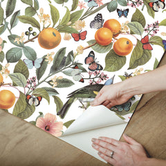 Citrus Peel and Stick Wallpaper - how to peel