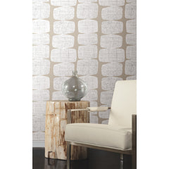 Mid-Century Beads P&S Wallpaper in a room setting