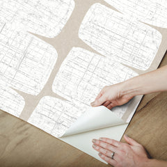 Mid-Century Beads P&S Wallpaper peel step