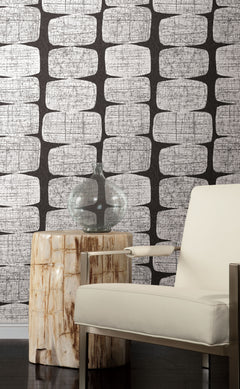 Mid-Century Beads P&S Wallpaper in a room setting