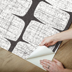 Mid-Century Beads P&S Wallpaper peel step