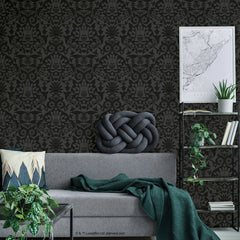 RMK12352RL peel and stick wallpaper in a room setting