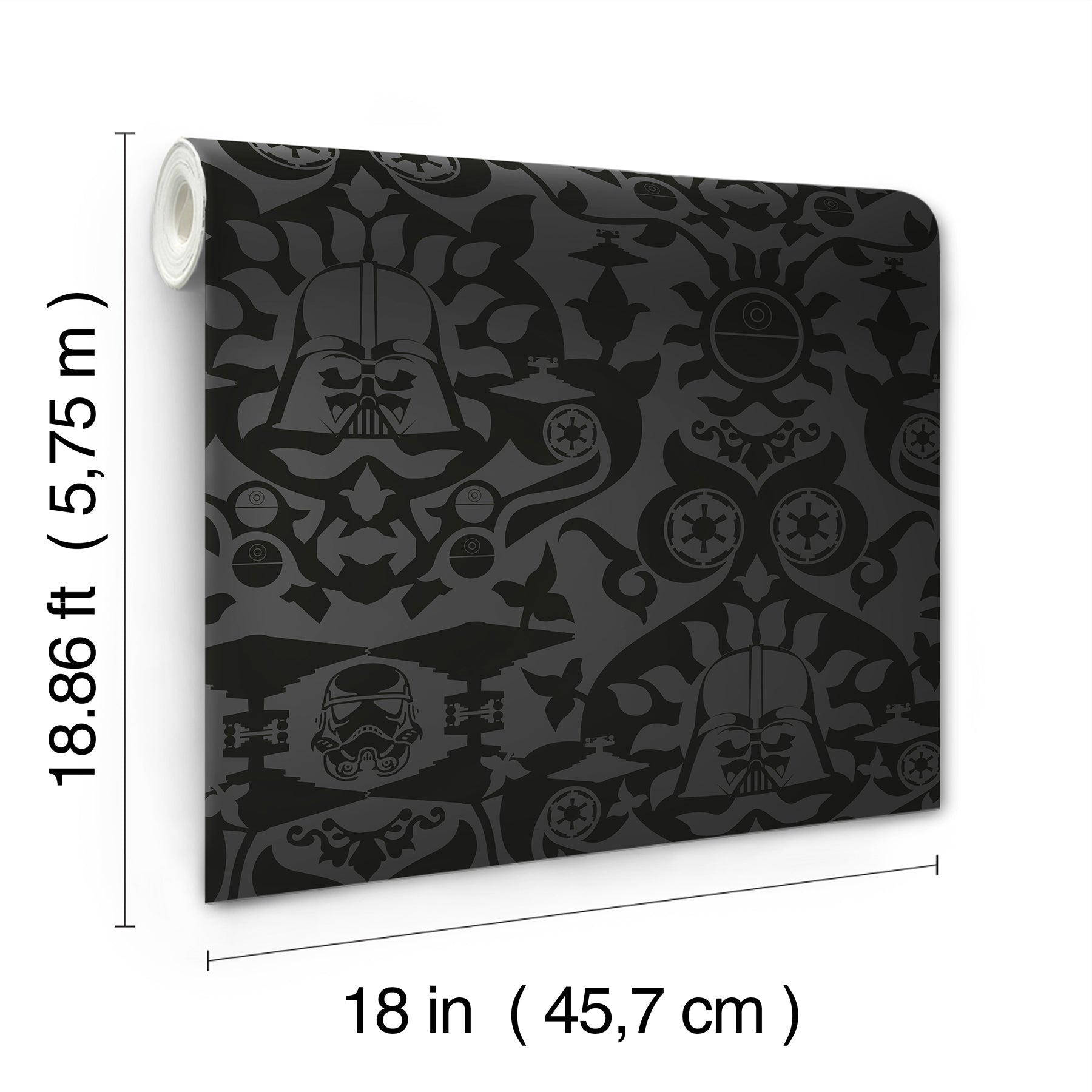 RMK12352RL peel and stick wallpaper - dimensions