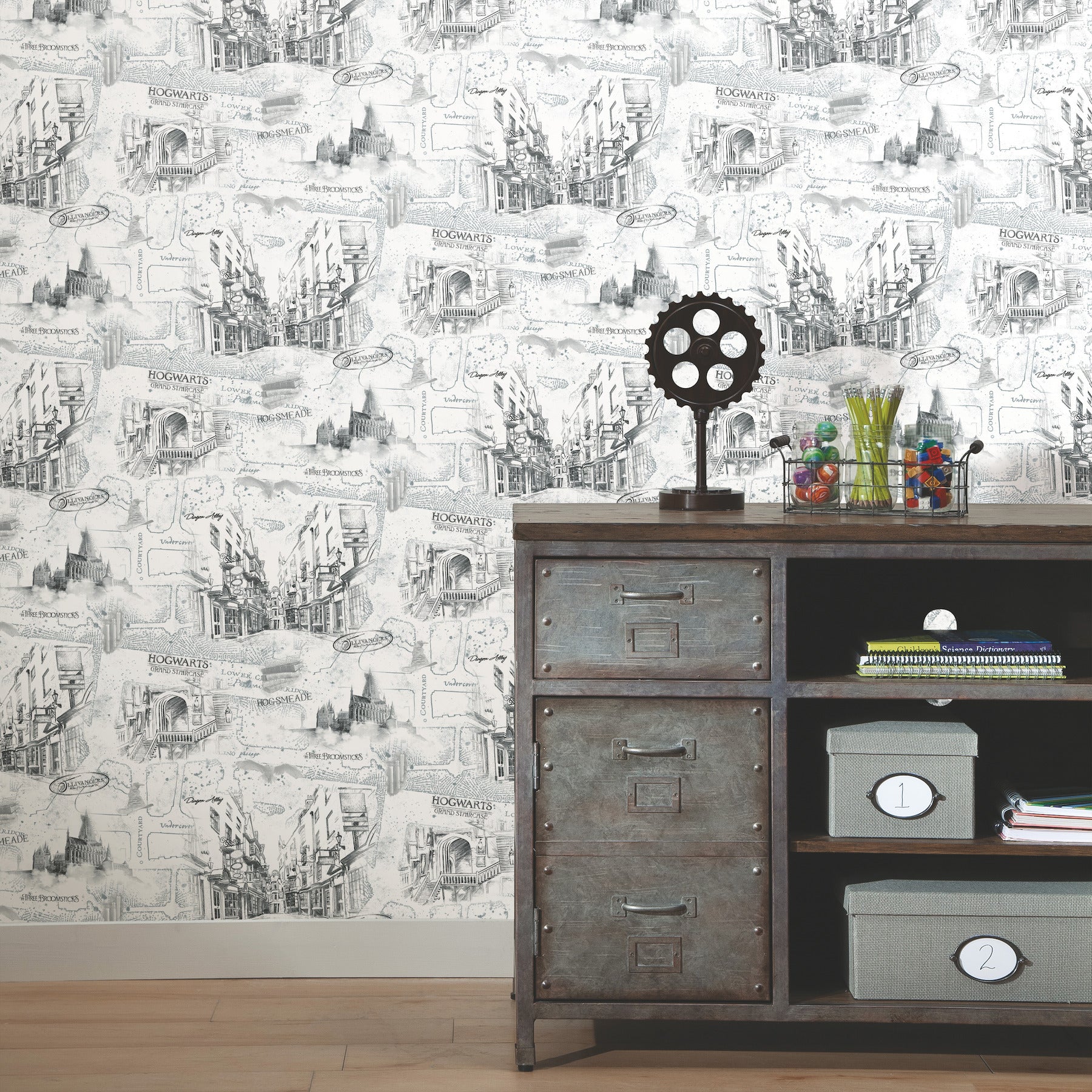 RMK12353PL Peel and Stick Wallpaper in a room setting