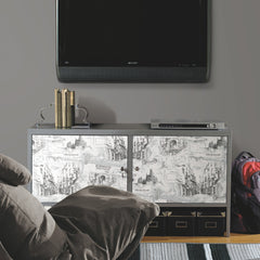 RMK12353PL Peel and Stick Wallpaper in a room setting