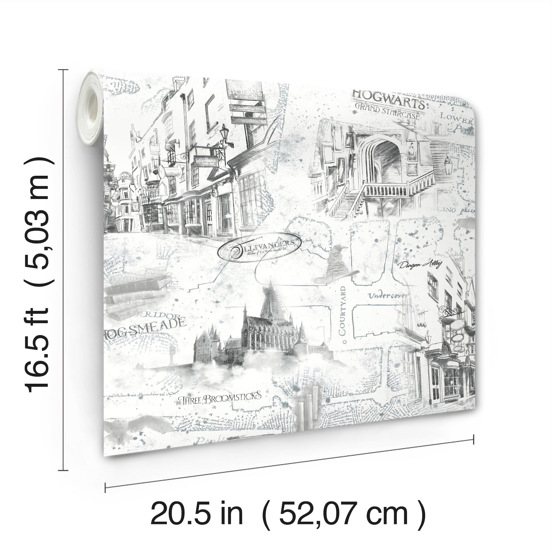 RMK12353PL Peel and Stick Wallpaper - dimensions