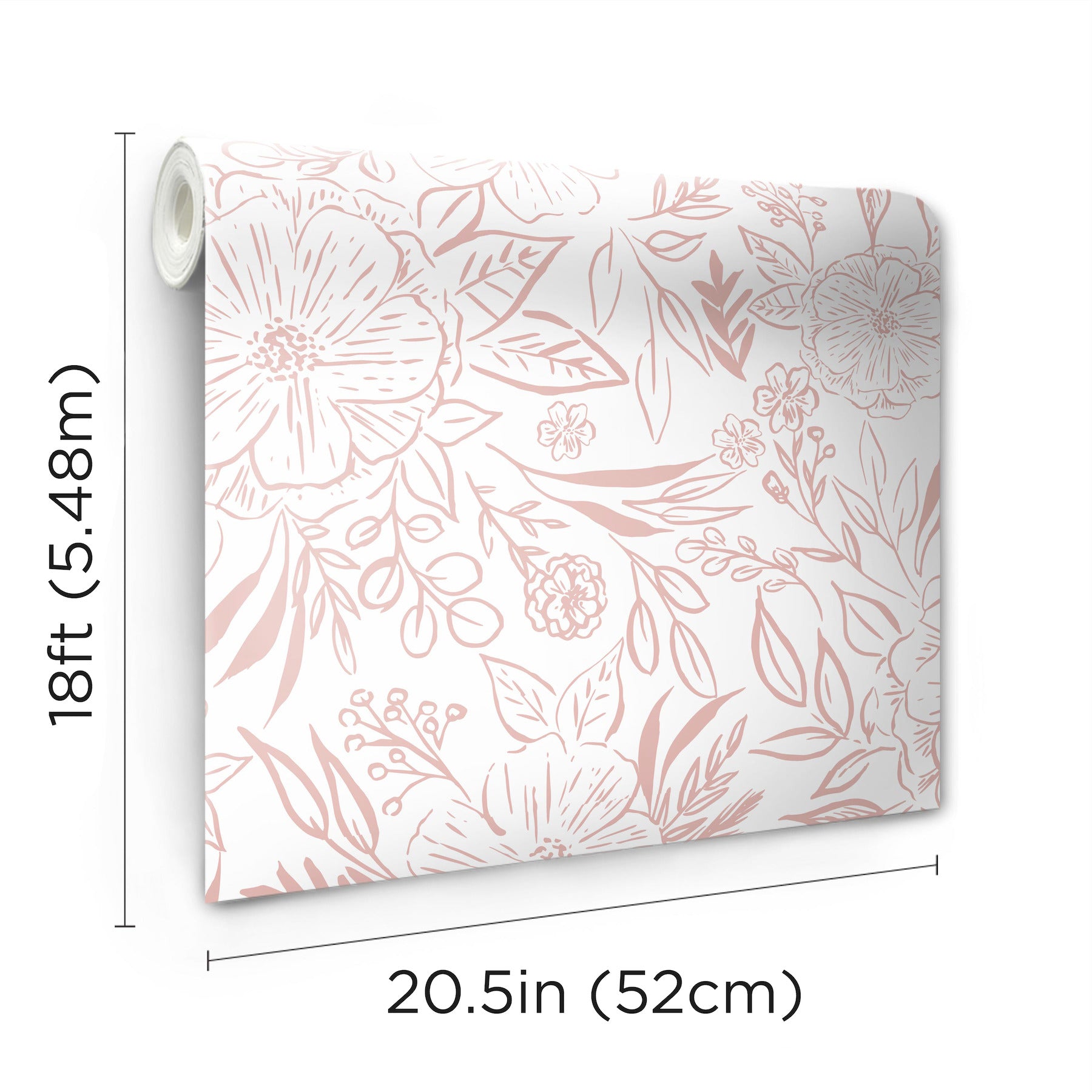 Beth Schneider Floral Sketch Peel and Stick Wallpaper