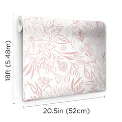 Beth Schneider Floral Sketch Peel and Stick Wallpaper